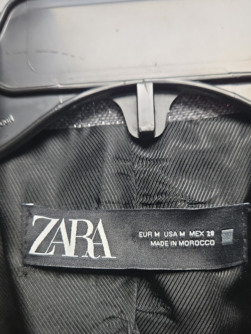 Zara Grey Cropped Single Button Blazer Jacket Size M - Picture 6 of 11